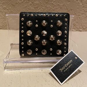 Juicy Couture Black Snap Wallet with Rivets NWT